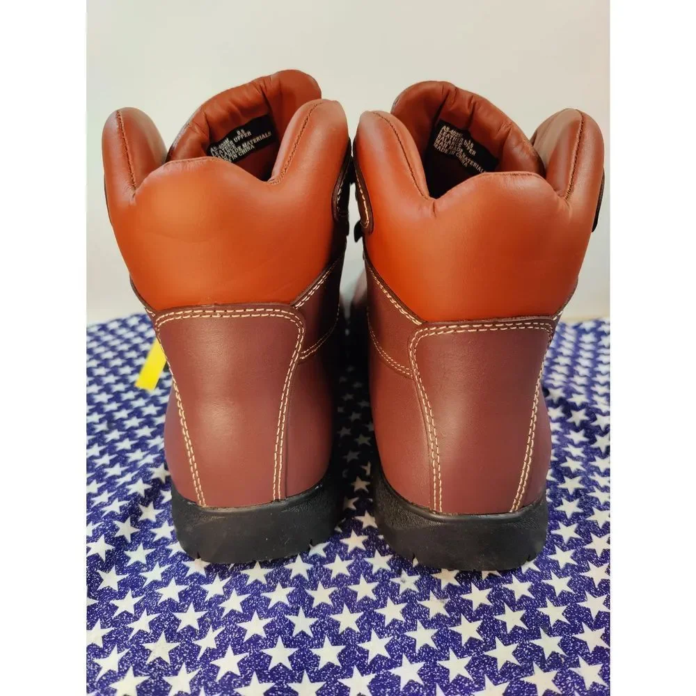 Asolo Brown Leather Hiking Boots with Gold Hardware